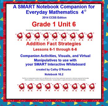 Preview of A SMARTboard Companion for Everyday Math 4 2014 CCSS Ed Gr 1 Unit 6 Part 1