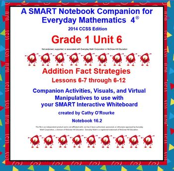 Preview of A SMARTboard Companion for Everyday Math 4 2014 CCSS Ed Gr 1 Unit 6 Part 2