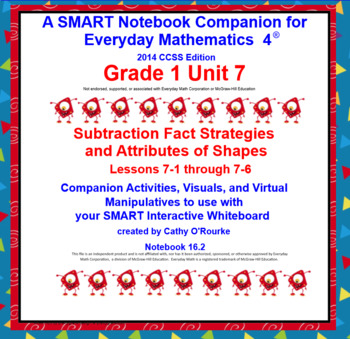 Preview of A SMARTboard Companion for Everyday Math 4 2014 CCSS Ed Gr 1 Unit 7 Part 1