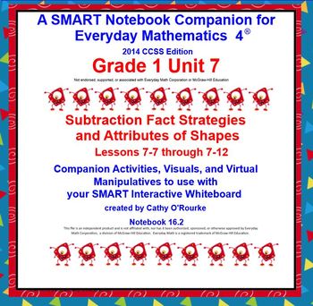Preview of A SMARTboard Companion for Everyday Math 4 2014 CCSS Ed Gr 1 Unit 7 Part 2