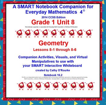 Preview of A SMARTboard Companion for Everyday Math 4 2014 CCSS Ed Gr 1 Unit 8 Part 1