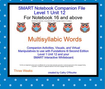 Preview of A SMARTboard Second Ed. Level 1 Unit 12 Companion File for Notebook 16 and Above