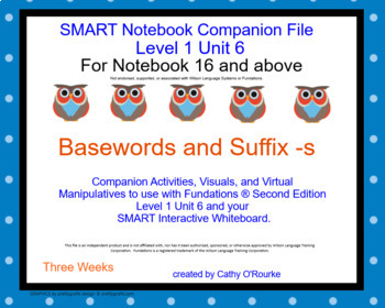 Preview of A SMARTboard Second Ed. Level 1 Unit 6 Companion File for Notebook 16 and above