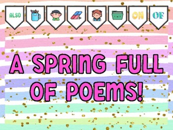 Preview of A SPRING FULL OF POEMS! Poetry Bulletin Board Kit