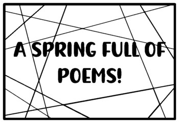 A SPRING FULL OF POEMS! Poetry Month Activity, Poetry Coloring Pages