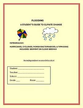 Preview of A STUDENT'S BOOK: CLIMATE CHANGE/FLOODING/METEOROLOGY, CLOUD- SEEDING  GRS.5-9