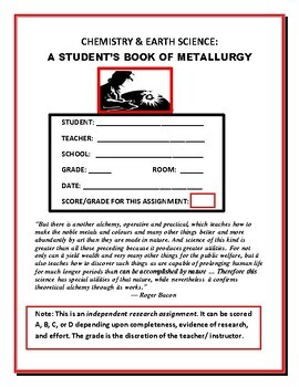 Preview of A STUDENT'S BOOK OF METALLURGY W/ FREE BONUS BOOK OF PRECIOUS METALS