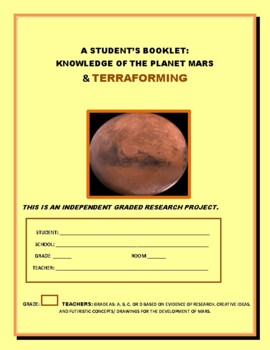 Preview of A STUDENT'S BOOKLET: KNOWLEDGE OF MARS & TERRAFORMING MARS/ GRS.5-12