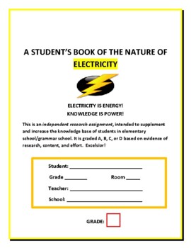 Preview of A STUDENT'S BOOK ON THE NATURE OF ELECTRICITY: GRS.4-8, MG, SCIENCE SUMMER CAMP