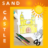A Sandcastle Craft: color, cut and glue (Summer)