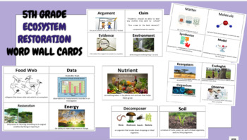 Preview of A. Science- 5th Grade unit- Ecosystem Restoration Word Wall (Google Drive)