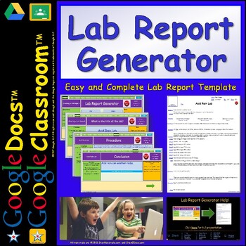 Preview of Awesome Lab Report Template /  Generator for DIGITAL Google Docs™️ *