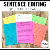 Decodable Sentence Editing Worksheets - Independent Work f