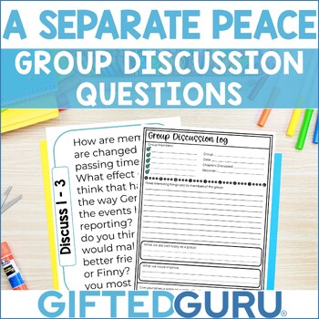 Preview of A Separate Peace Discussion Questions for Small Groups or Whole-Class Discussion