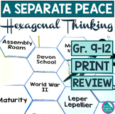 A Separate Peace Hexagonal Thinking Review Activity