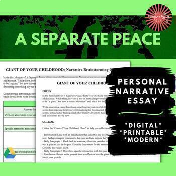 essay topics for a separate peace