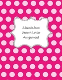 A Separate Peace Unsent Letter Assignment