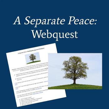 Preview of A Separate Peace Webquest