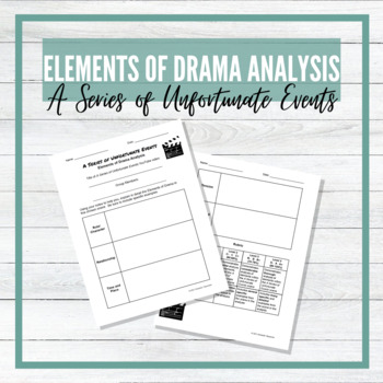 Preview of A Series of Unfortunate Events - Elements of Drama Analysis