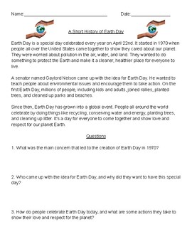 Preview of A Short History of Earth Day
