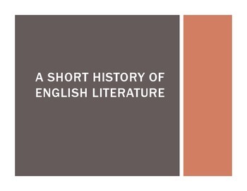 Preview of A Short History of English (Intro Lesson for AP English Literature Students)