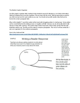 Preview of A Simple Graphic Organizer for Basic Reader Responses