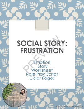 Preview of A Simple Social Story about Frustration