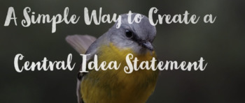 Preview of A Simple Way to Create a Central Idea Statement Video