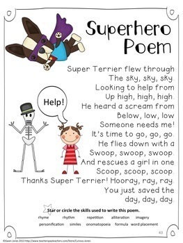 Poetry Unit - Read, Identify Elements & Write Poems by Curious Jones