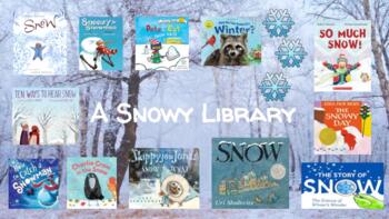 Preview of A Snow Library - Read Alouds, bitmoji classroom, K, 1st, 2nd, 3rd, 4th