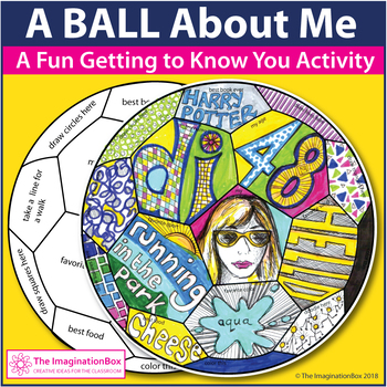 Preview of A Soccer Ball All About Me, Back to School Art & Writing Prompt Activity