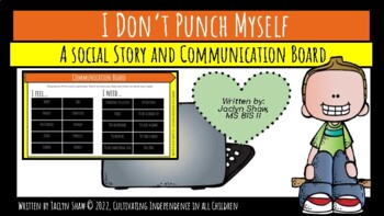 Preview of A Social Story - "I Don't Punch Myself" (SEL ACTIVITIES)