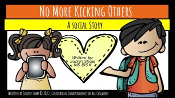 Preview of A Social Story - "No More Kicking Others" (SEL ACTIVITIES)