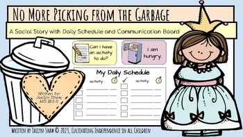 Preview of A Social Story - "No More Picking from the Garbage" (SEL ACTIVITY)