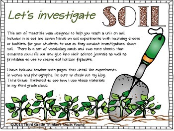 A Soil Study Unit: Experiments and Investigations
