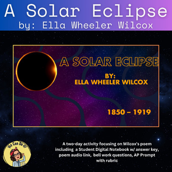 Preview of A Solar Eclipse Poetry Analysis Activity Solar Eclipse 2024