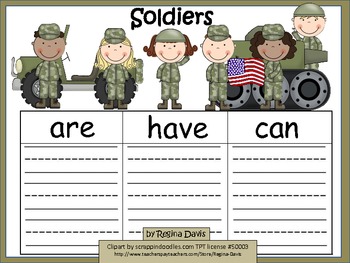 A+ Free...Soldier: Graphic Organizers