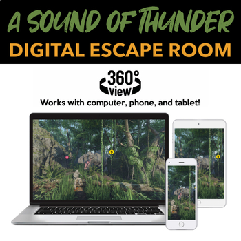 Preview of A Sound of Thunder Digital Escape Room | Reading Comprehension Game