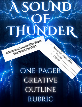 Preview of A Sound of Thunder by Ray Bradbury- One Pager Creative Assignment