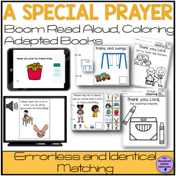 Preview of A Special Prayer with Read Aloud Boom, Adapted Books, Coloring Autism, SPED