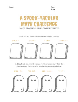 Preview of A Spook-Tacular Math Challenge