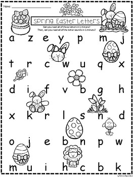 A+ Spring: Easter CVC Words And Letter Reading Practice by Regina Davis