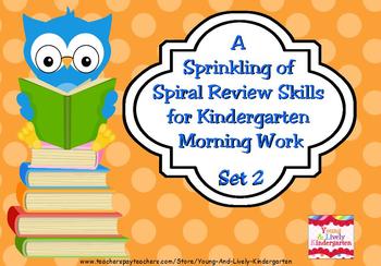 Preview of A Sprinkling of Spiral Review Morning Work Set 2