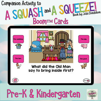 Preview of A Squash And A Squeeze Companion Boom Cards Activity | Pre-K and Kindergarten