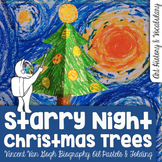 A Starry Night Christmas Elementary Art Lesson - Van Gogh 
