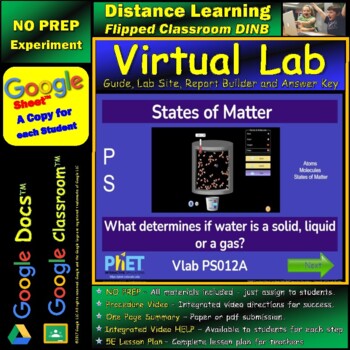 Preview of A States of Matter STAR* Virtual Lab for Google Docs™️ DINB