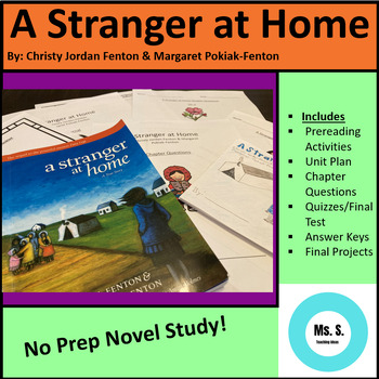 Preview of A Stranger at Home novel study - Residential Schools Orange Shirt Day