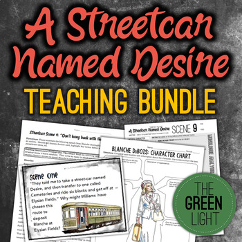 Preview of A Streetcar Named Desire Bundle: Unit Plan, Worksheets, Task Cards, & Activities