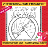 JAPAN - A Study of Japan Booklet Nonfiction Country Study