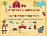 A Summer of Articulation: 90 Open-Ended Printable Coloring